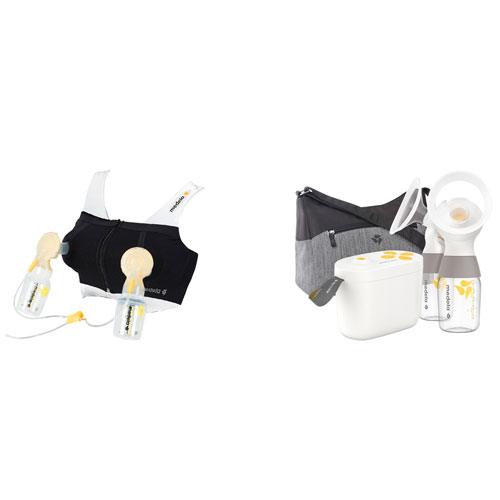 Medela Pump In Style MaxFlow Double Electric Breast Pump with Easy Expressions Bustier - Medium - Black