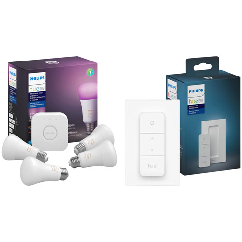 Philips Hue Colour Starter Kit with Wireless Dimmer Switch