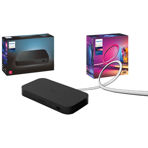Philips Hue Play HDMI Sync Box with Play Gradient Lightstrip for 55" - 60" TVs - Only at Best Buy