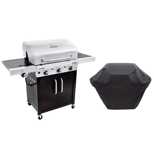 Char-Broil Performance 34000 BTU Propane BBQ with 2-3 Burner Rip-Stop Grill Cover - Black