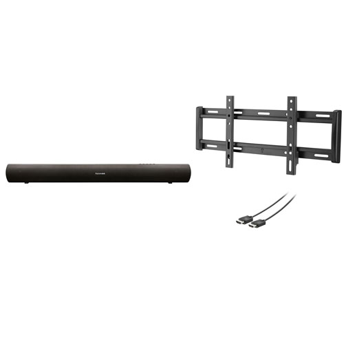 Toshiba SBX-1020 60-Watt 2.1 Channel Sound Bar with 13-32" Fixed TV Wall Mount & 1.8m HDMI Cable