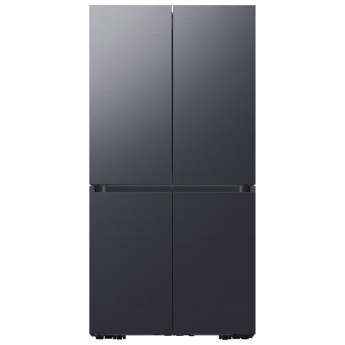 Réfrigérateur à deux portes 22,8 pi³ 36 po BESPOKE de Samsung - Acier noir mat