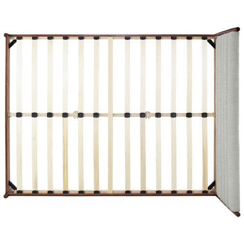 Camille Transitional Platform Bed - Queen - Light Grey