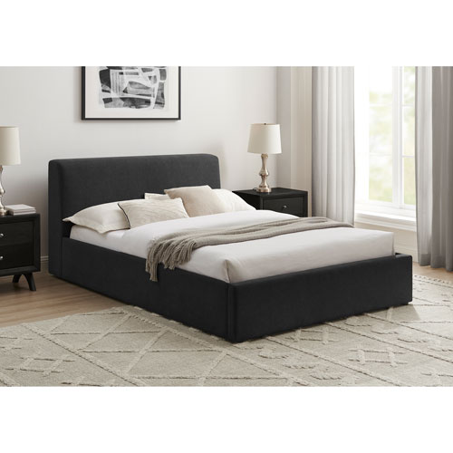 Deville Modern Platform Bed - Double - Dark Grey