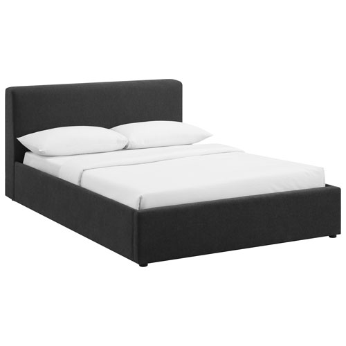Deville Modern Platform Bed - Double - Dark Grey