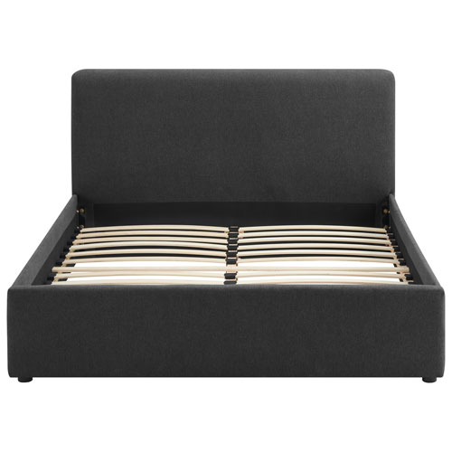 Deville Modern Platform Bed - Double - Dark Grey