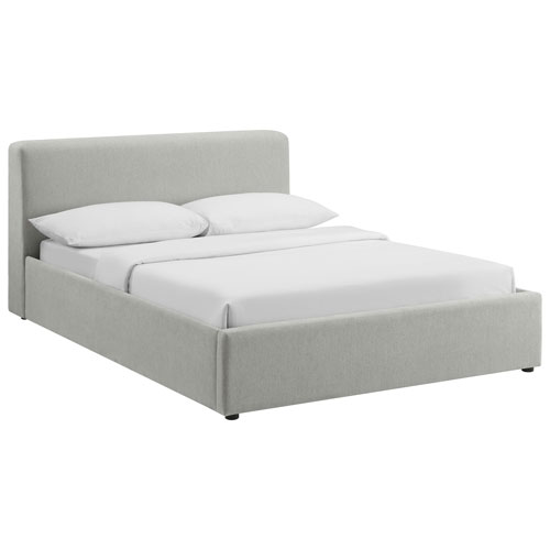 Deville Modern Platform Bed - Double - Light Grey