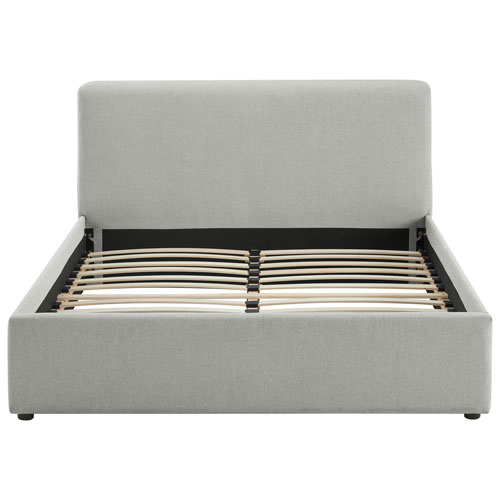 Deville Modern Platform Bed - Double - Light Grey