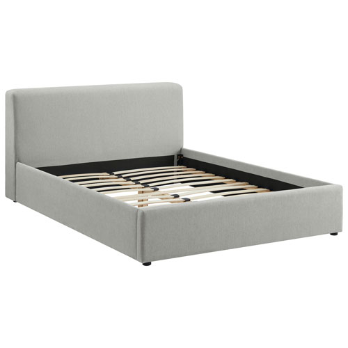 Deville Modern Platform Bed - Double - Light Grey
