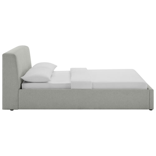 Deville Modern Platform Bed - Double - Light Grey