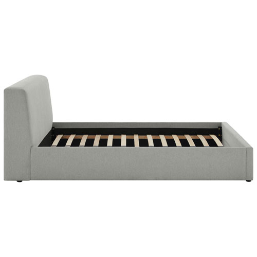 Deville Modern Platform Bed - Double - Light Grey