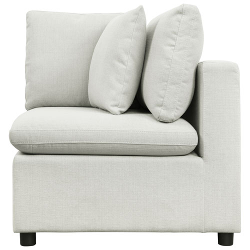 Billie 4-Piece Modular Transitional Polyester Sectional Sofa Sets - Light Grey