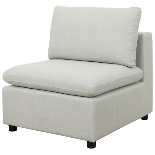 Billie 4-Piece Modular Transitional Polyester Sectional Sofa Sets - Light Grey