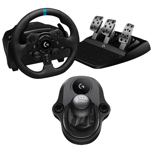 Logitech G923 True Force Racing Wheel & Driving Force Shifter for PlayStation 5/PC - Black