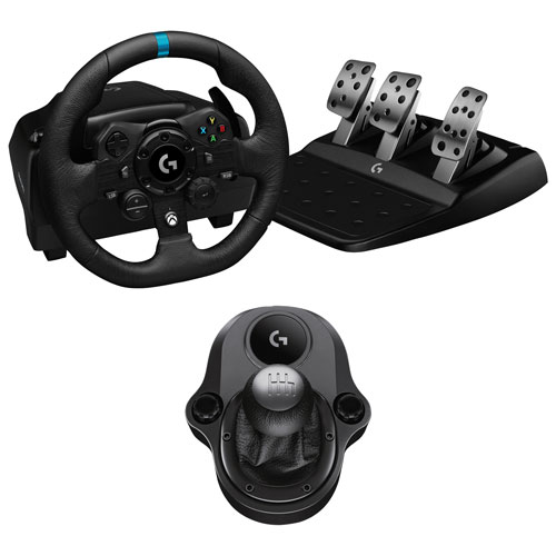 Logitech G923 True Force Racing Wheel with Driving Force Shifter for Xbox Series X|S and Xbox One - Black