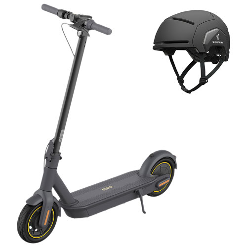 Segway Ninebot KickScooter G30P MAX Electric Scooter & Helmet - Grey