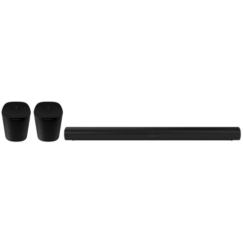 Sonos Arc Sound Bar & One SL Wireless Multi-Room Speakers - Black