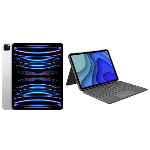 Apple iPad Pro 11" 256GB Wi-Fi (4th Generation) with Folio touch Keyboard Case - Silver/ Grey