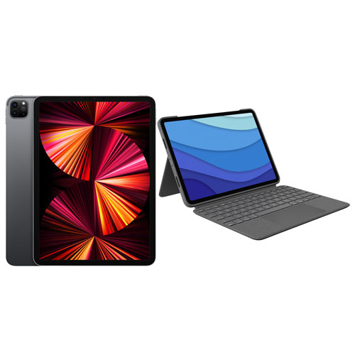 Apple iPad Pro 11" 1TB Wi-Fi (3rd Generation) with Combo Touch Keyboard Case - Space Grey/Oxford Grey