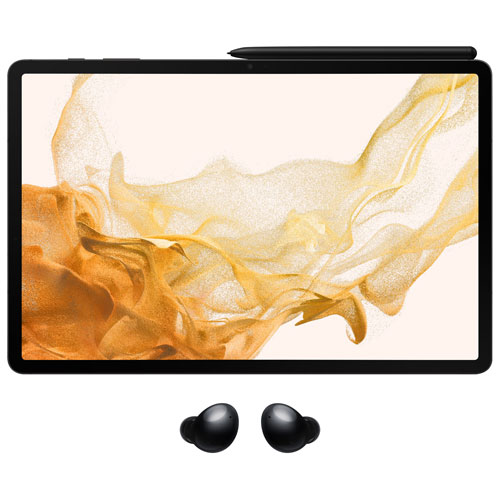 Samsung Galaxy Tab S8+ 12.4" 256GB Android 11 Tablet & Galaxy Buds2 Headphones - Graphite/Onyx