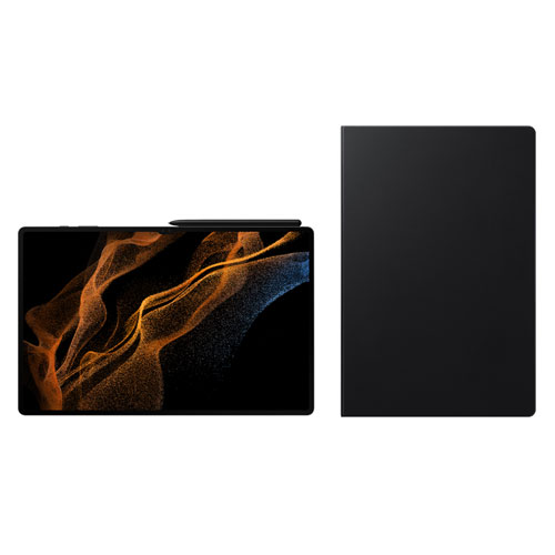 Samsung Galaxy Tab S8 Ultra 14.6" 512GB Android 11 Tablet with Book Cover Case - Graphite/Black