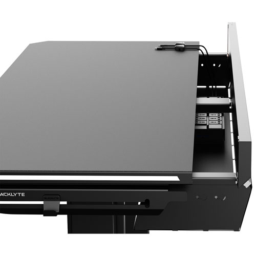 Blacklyte Atlas 43" Computer Gaming Desk Top with Desk Leg - Black