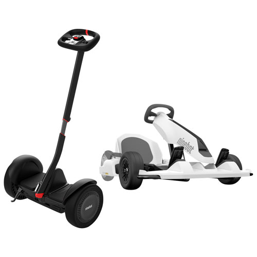 Segway Ninebot S MAX Electric Hoverboard with Gokart Kit for Ninebot S - Dark Grey