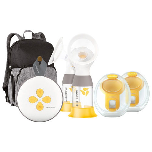 Medela Swing Maxi Double USB-C Rechargeable Electric Breast Pump w/Carry  Bag & Hands-free Collection Cups