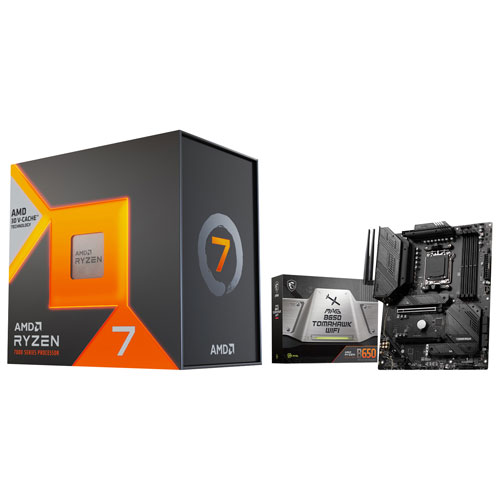 AMD Ryzen 7 7800X3D 8-Core 4.0GHz AM5 Processor & MSI B650 TOMAHAWK WIFI ATX AM5 DDR5 Motherboard