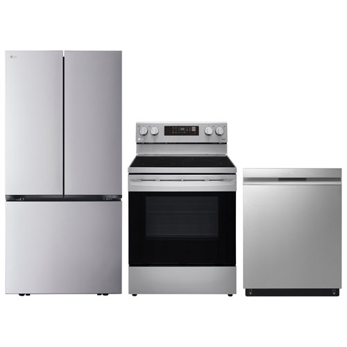 LG 33" 21 Cu Ft CounterDepth French Door Refrigerator; Electric Air