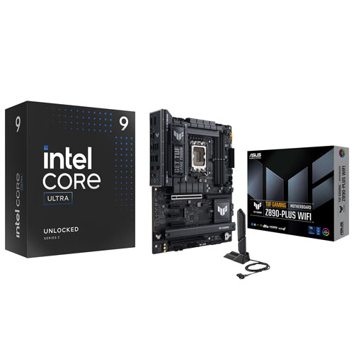 Intel Core Ultra 9-285K 24-Core 4.6GHz Processor w/ Asus TUF GAMING Wi-Fi LGA1851 ATX DDR5 Intel Motherboard