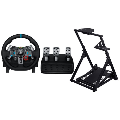 Volant de course G29 Driving Force de Logitech pour PlayStation/PC avec support universel pour simulateur de course - Foncé/Noir