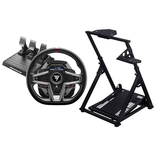 Thrustmaster T248P Racing Wheel & Magnetic Pedal Set for Xbox/PC with Universal Racing Simulator Stand - Black