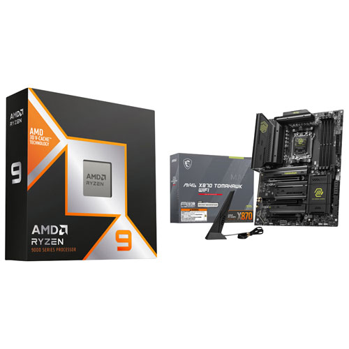AMD Ryzen 9 9950X3D 16-Core AM5 Processor with MSI X870 WIFI7 ATX AM5 DDR5 Motherboard