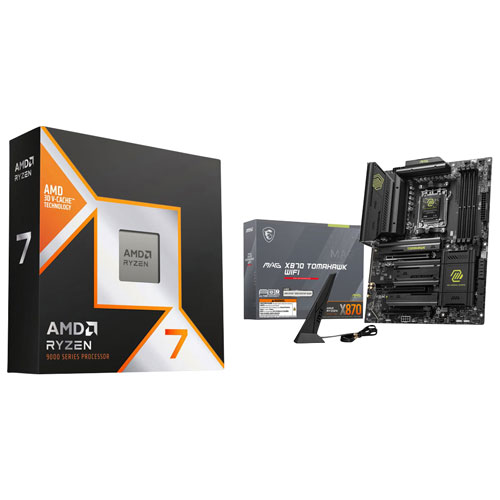 Image 1 of 1.. AMD Ryzen 7 9800X3D 8-Core 5.2GHz AM5 Processor with MSI X870 WIFI7 ATX AM5 DDR5 Motherboard