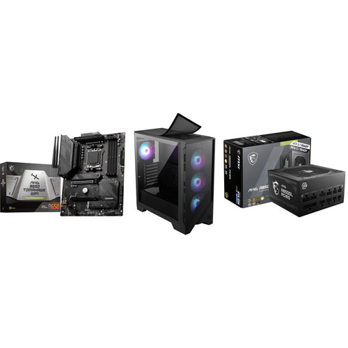 MSI B650 TOMAHAWK WIFI ATX AM5 DDR5 Motherboard with Forge 321R Airflow ATX Computer Case & 850W Power Supply