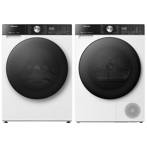 Hisense 3.1 Cu. Ft. Front Load Steam Washer & Electric Steam Dryer - White