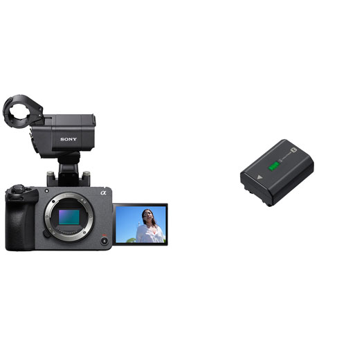 Sony Cinema Line FX30 Mirrorless Camera with XLR Handle & Lithium-Ion Rechargeable Camera Battery