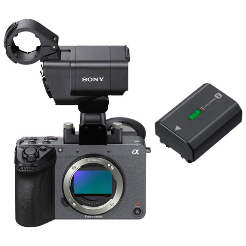 Sony Cinema Line FX2 Full-Frame Mirrorless Camera w/ XLR Handle & Lithium-Ion Rechargeable Camera Battery