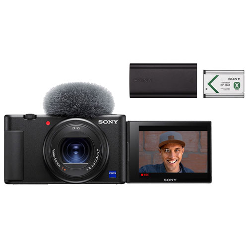 Sony Cyber-shot ZV-1 Content Creator Vlogger 20.1MP Digital Camera with Lithium-Ion Rechargeable Battery - Black