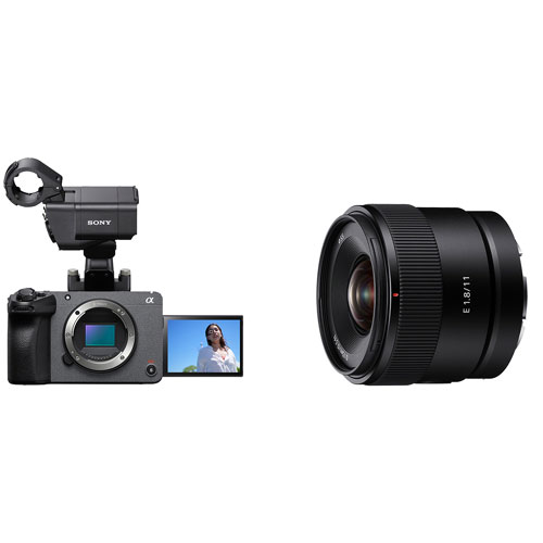 Sony Cinema Line FX30 Mirrorless Camera with XLR Handle & E-Mount 11mm f/1.8 APS-C UW Angle Prime Lens