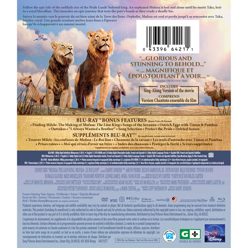 Mufasa: The Lion King (Blu-ray Combo)