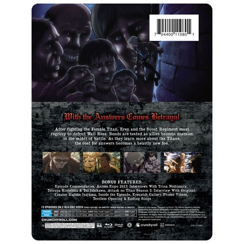 Attack on Titan: Season 2 (English) (Steelbook) (Blu-ray)