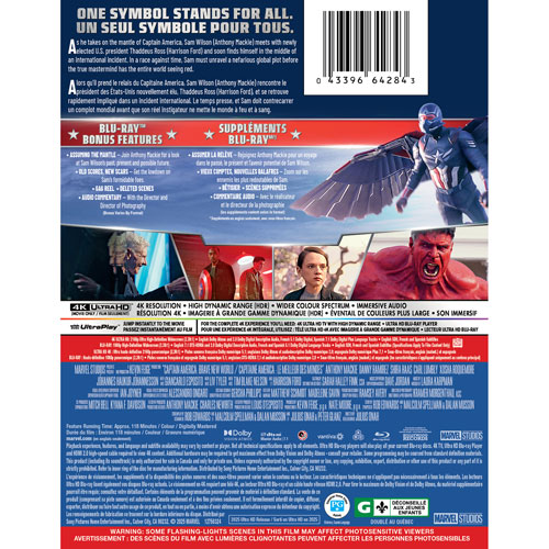 Captain America: Brave New World (Limited Edition) (Steelbook) (4K Ultra HD) (Blu-ray Combo)
